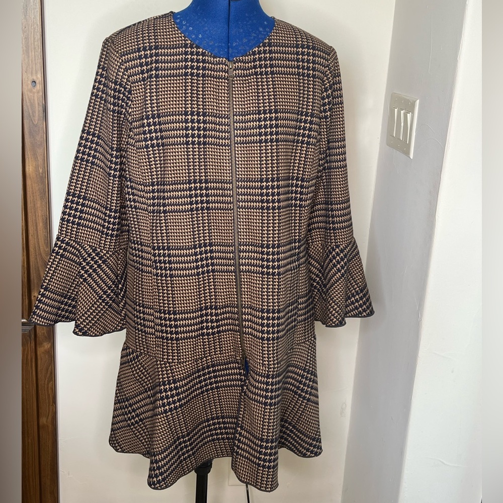 CAbi Brown Plaid Blazer